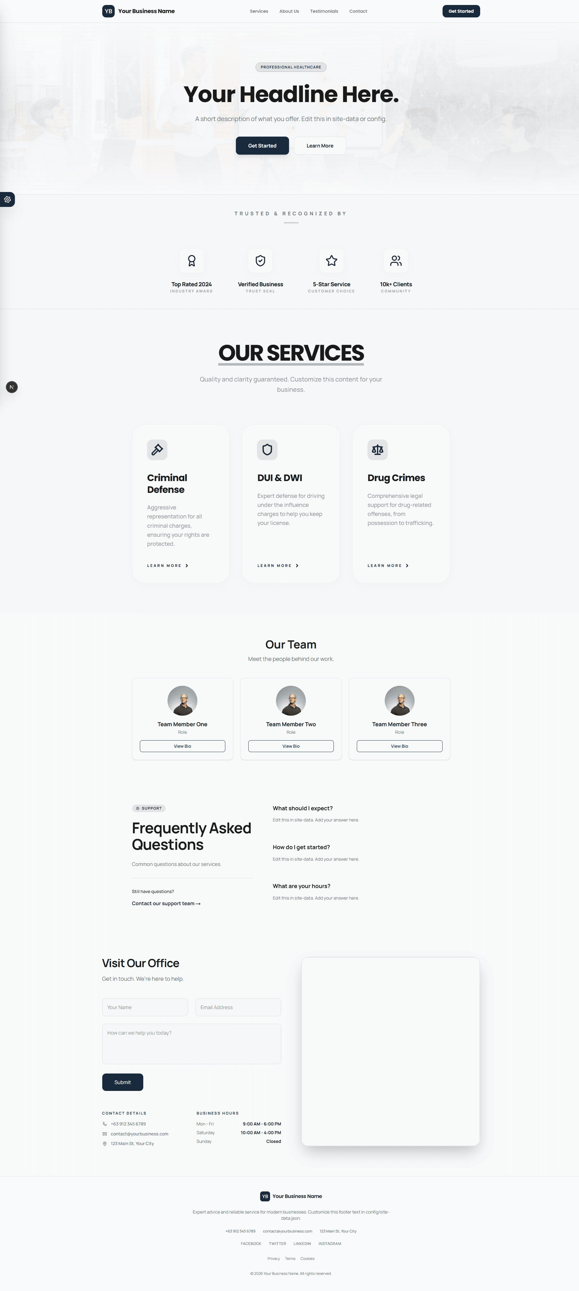 Medical Clinic template preview